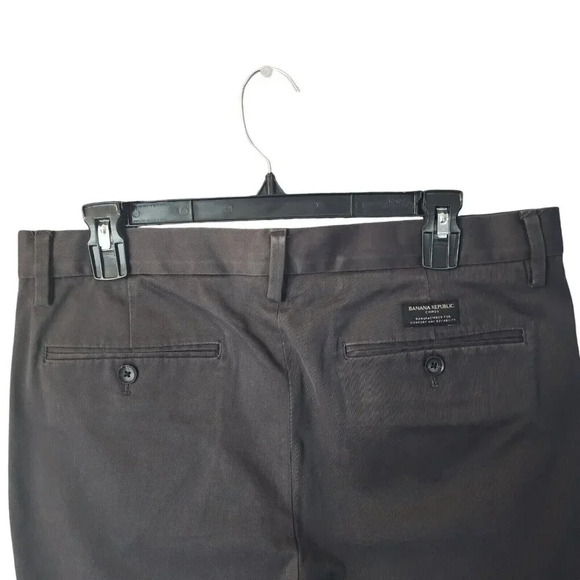 Banana Republic Chino Pants Charcoal Gray Fulton Skinny Fit Size 33 x 32 - Picture 12 of 12